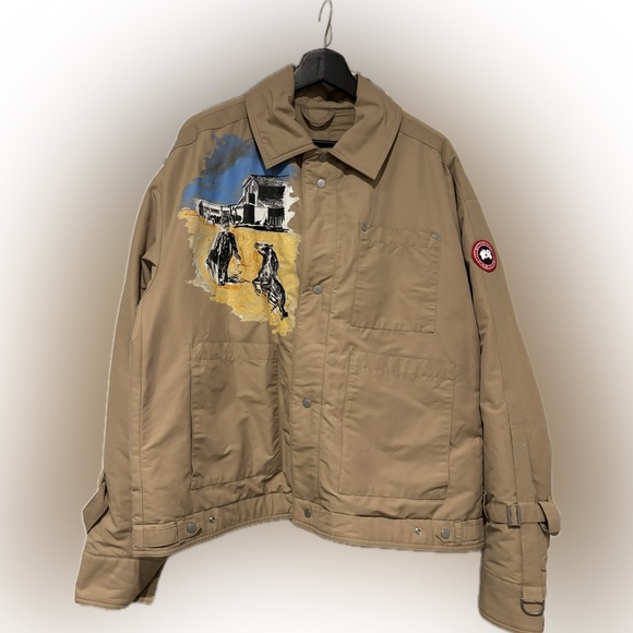 SOLD - RARE Canada Goose x Rokh x Matt McCormick Padded Trucker Strap Jacket - Picture 3 of 17